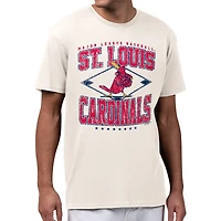 Men's Starter  Cream St. Louis Cardinals Distressed Cooperstown Diamond T-Shirt
