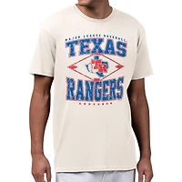 Men's Starter  Cream Texas Rangers Distressed Cooperstown Diamond T-Shirt