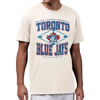 Men's Starter  Cream Toronto Blue Jays Distressed Cooperstown Diamond T-Shirt