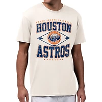 Men's Starter  Cream Houston Astros Distressed Cooperstown Diamond T-Shirt