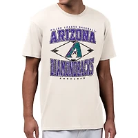 Men's Starter  Cream Arizona Diamondbacks Distressed Cooperstown Diamond T-Shirt