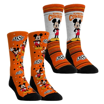 Youth Rock Em Socks Oklahoma State Cowboys Mickey Mouse Two-Pack Crew Socks Set