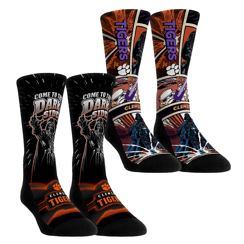 Youth Rock Em Socks Clemson Tigers Star Wars Empire Two-Pack Crew Socks Set