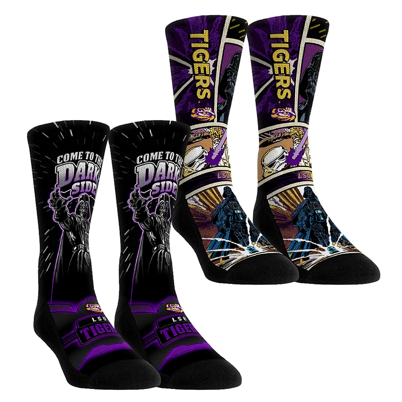 Youth Rock Em Socks LSU Tigers Star Wars Empire Two-Pack Crew Socks Set