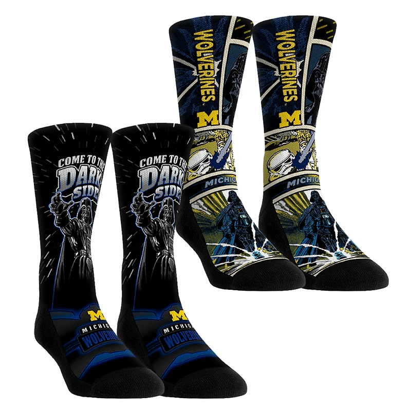 Youth Rock Em Socks Michigan Wolverines Star Wars Empire Two-Pack Crew Socks Set