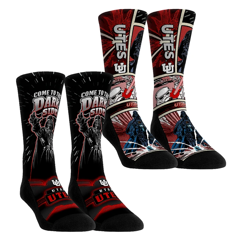 Youth Rock Em Socks Utah Utes Star Wars Empire Two-Pack Crew Socks Set