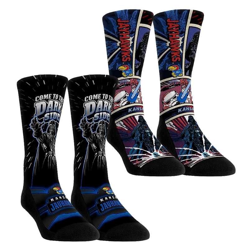Youth Rock Em Socks Kansas Jayhawks Star Wars Empire Two-Pack Crew Socks Set