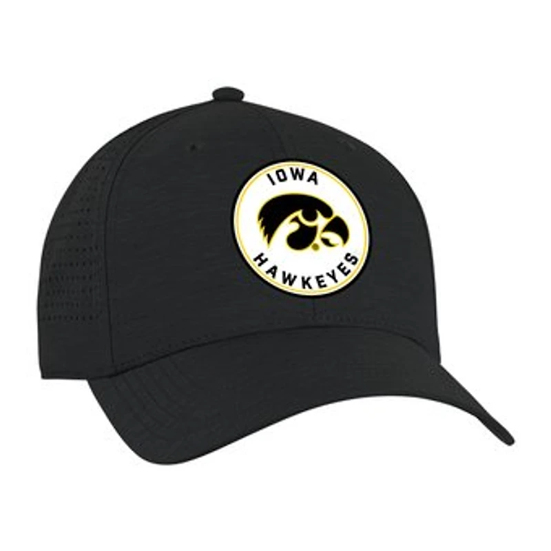 Unisex Ahead Black Iowa Hawkeyes Brezo Adjustable Hat