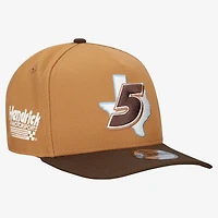 Men's New Era Brown Kyle Larson Texas A-Frame 9FIFTY Snapback Hat