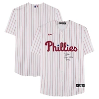 Justin Crawford Philadelphia Phillies Autographed Nike Replica Jersey with "2022 17th Pick" Inscription