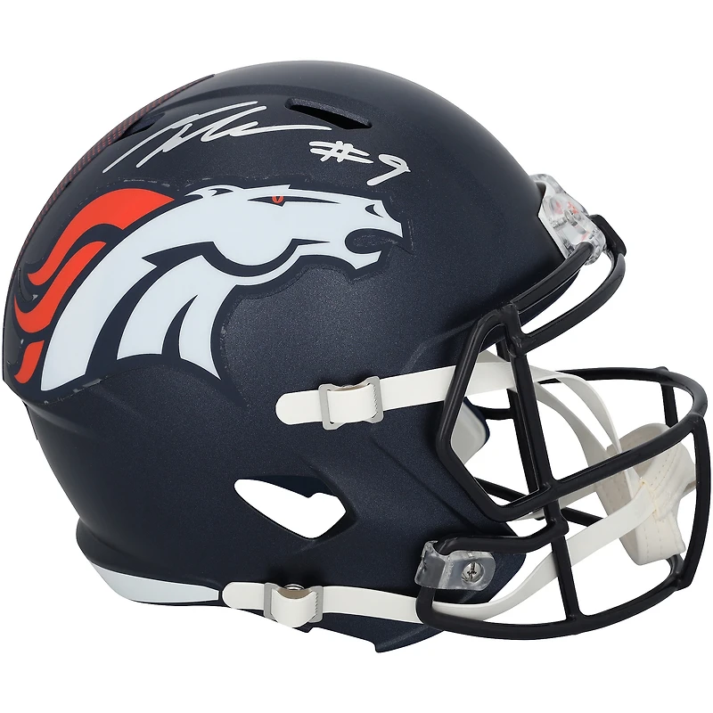 Talanoa Hufanga Denver Broncos Autographed Riddell Speed Replica Helmet