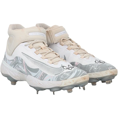 Pete Alonso New York Mets Autographed Game-Used White/Gray Nike Cleats from the 2025 MLB Season - NR81043703-04