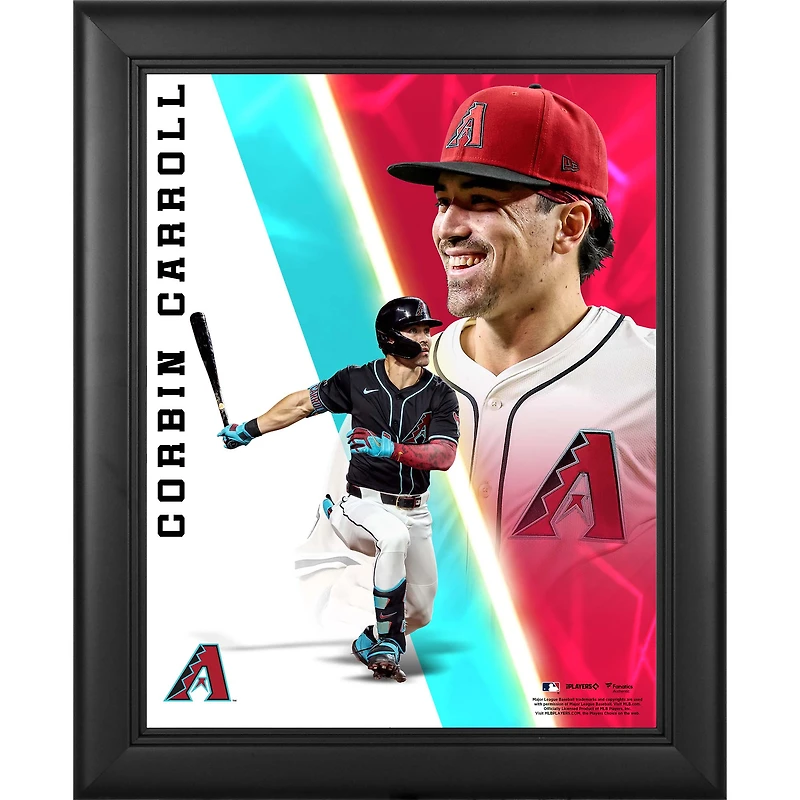 Corbin Carroll Arizona Diamondbacks Framed 13" x 16" Radiance Collage