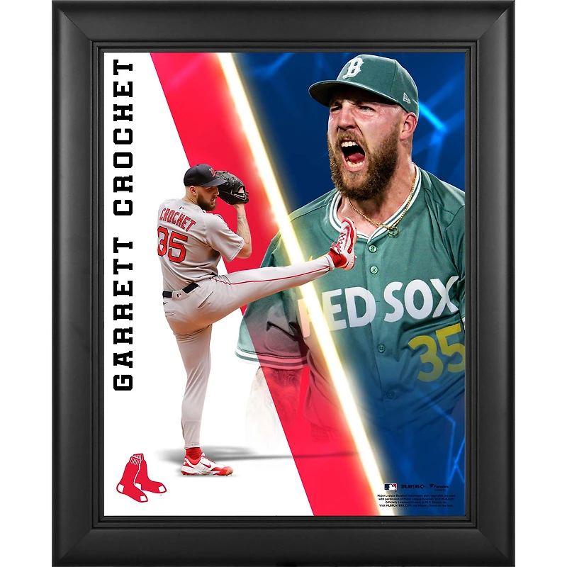 Garrett Crochet Boston Red Sox Framed 13" x 16" Radiance Collage