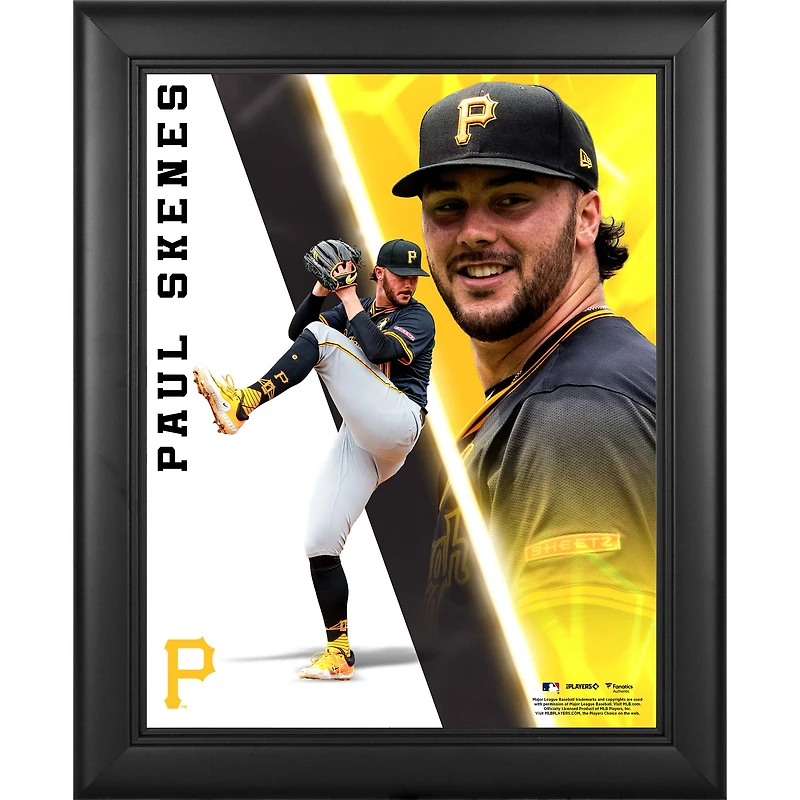 Paul Skenes Pittsburgh Pirates Framed 13" x 16" Radiance Collage