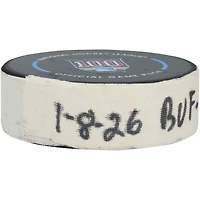 Jason Zucker Buffalo Sabres Game-Used Goal Puck vs. New York Rangers on January 8, 2026