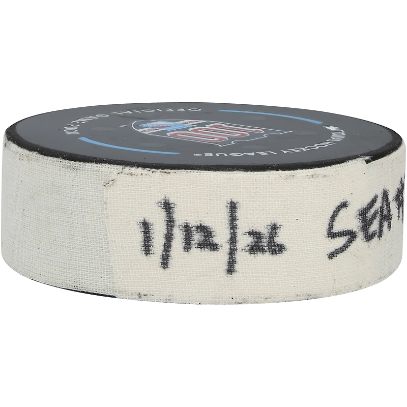 Eeli Tolvanen Seattle Kraken Game-Used Goal Puck vs. New York Rangers on January 12, 2026