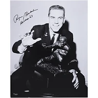 Roger Staubach Navy Midshipmen Autographed 16" x 20" Posing with the Heisman Trophy Photograph with "Heisman '63" Inscription