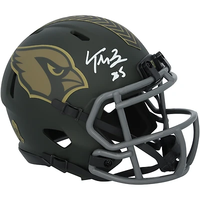 Trey McBride Arizona Cardinals Autographed Riddell 2025 Salute To Service Speed Mini Helmet