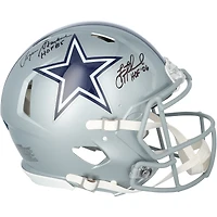 Roger Staubach & Troy Aikman Dallas Cowboys Autographed Riddell Speed Authentic Helmet with Multiple Inscriptions