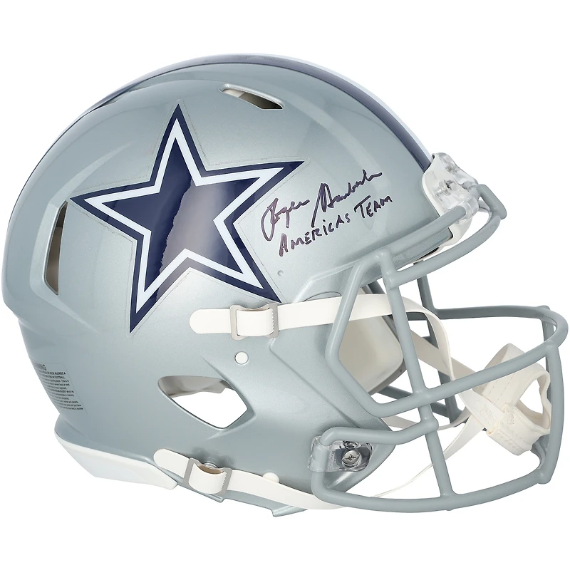 Roger Staubach Dallas Cowboys Autographed Riddell Speed Authentic Helmet with "America's Team" Inscription