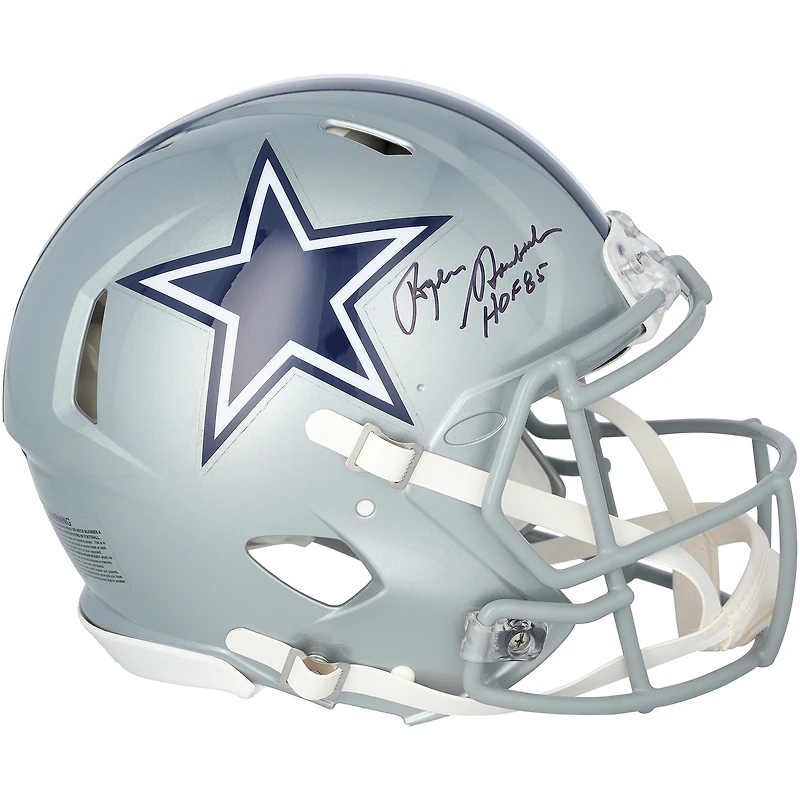 Roger Staubach Dallas Cowboys Autographed Riddell Speed Authentic Helmet with "HOF 85" Inscription