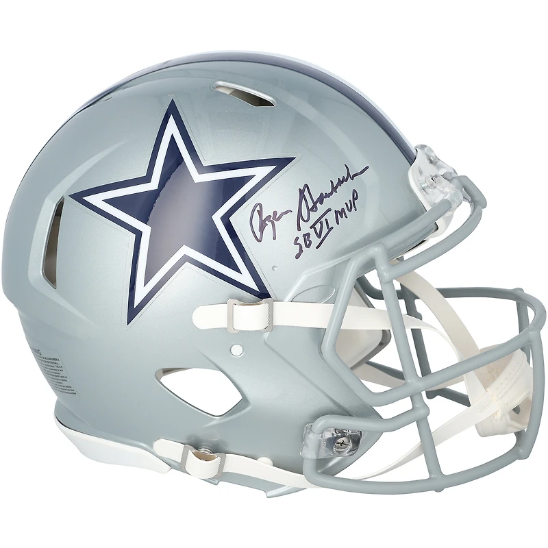 Roger Staubach Dallas Cowboys Autographed Riddell Speed Authentic Helmet with "SB VI MVP" Inscription
