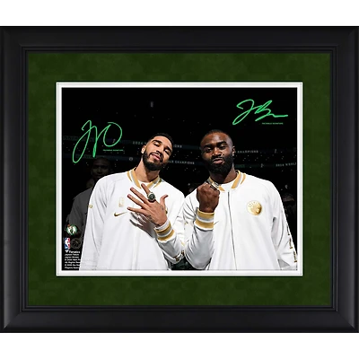 Jayson Tatum & Jaylen Brown Boston Celtics Facsimile Signature Framed 11" x 14" Spotlight Photograph