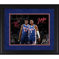 Tyrese Maxey & VJ Edgecombe Philadelphia 76ers Facsimile Signature Framed 11" x 14" Spotlight Photograph