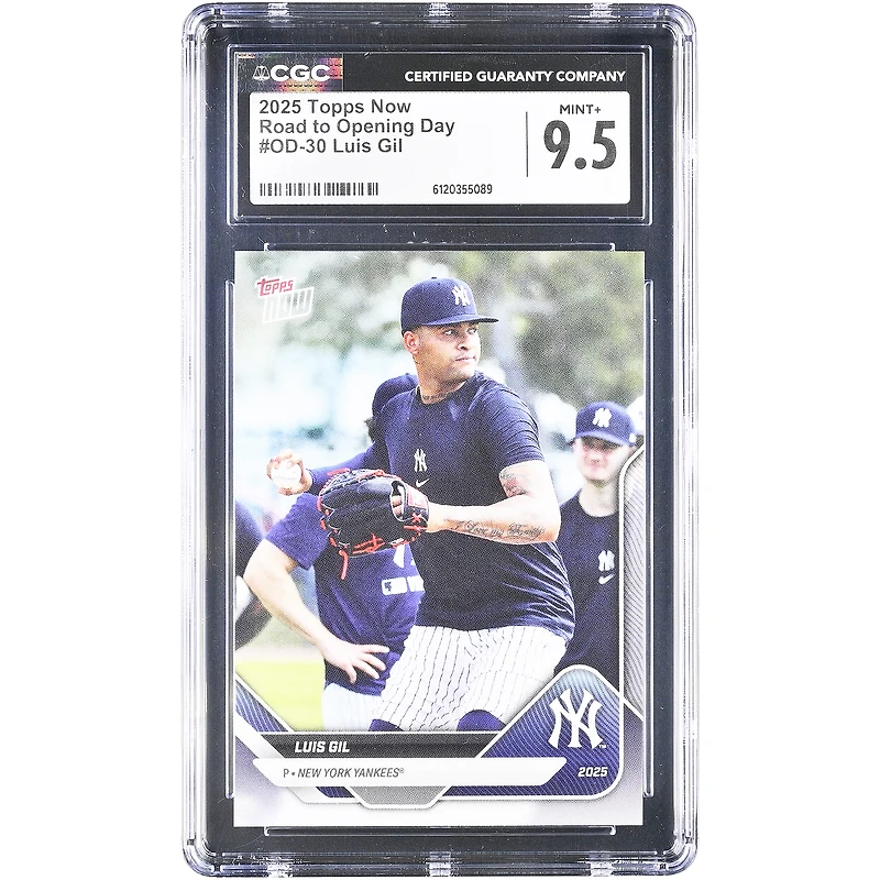 Luis Gil New York Yankees 2025 Topps Now Road to Opening Day #OD-30 CGC Authenticated 9.5 Card