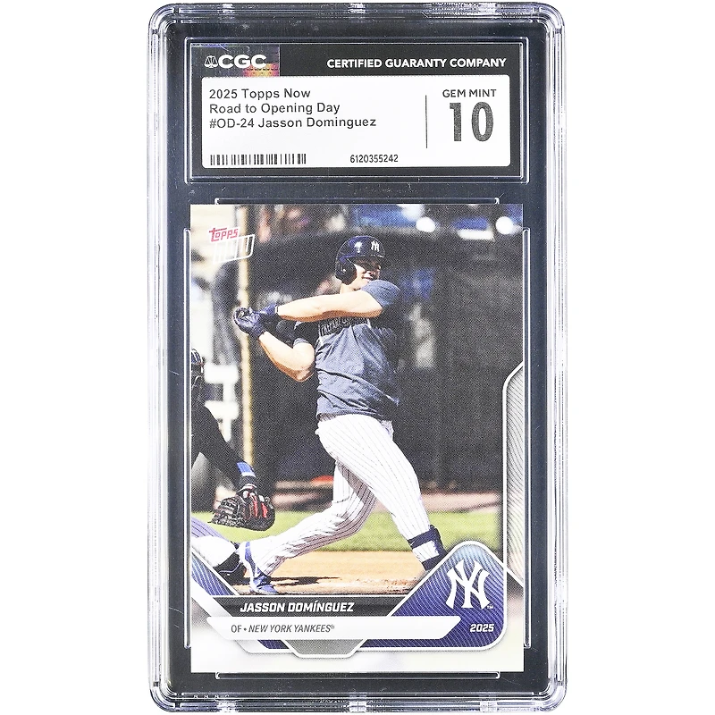 Jasson Domínguez New York Yankees 2025 Topps Now Road to Opening Day #OD-24 CGC Authenticated 10 Card