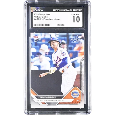 Francisco Lindor New York Mets 2025 Topps Now All-Star Game #ASG-FL CGC Authenticated 10 Card