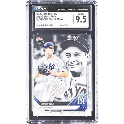 Gerrit Cole New York Yankees 2025 Topps Now Lou Gehrig Day #LGD-GC CGC Authenticated 9.5 Card
