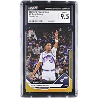 Ace Bailey Utah Jazz 2025-26 Topps Now '25 No. 5 Pick Makes NBA Debut Gold Foil #9 #/50 CGC Authenticated 9.5 Rookie Card