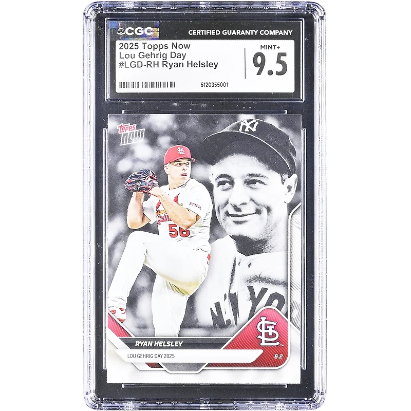Ryan Helsley St. Louis Cardinals 2025 Topps Now Lou Gehrig Day #LGD-RH CGC Authenticated 9.5 Card