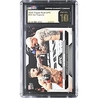Ilia Topuria UFC 2025 Topps Now UFC Earns UFC Lightweight Title Via Thunderous KO #18 CGC Authenticated PRISTINE 10 Card