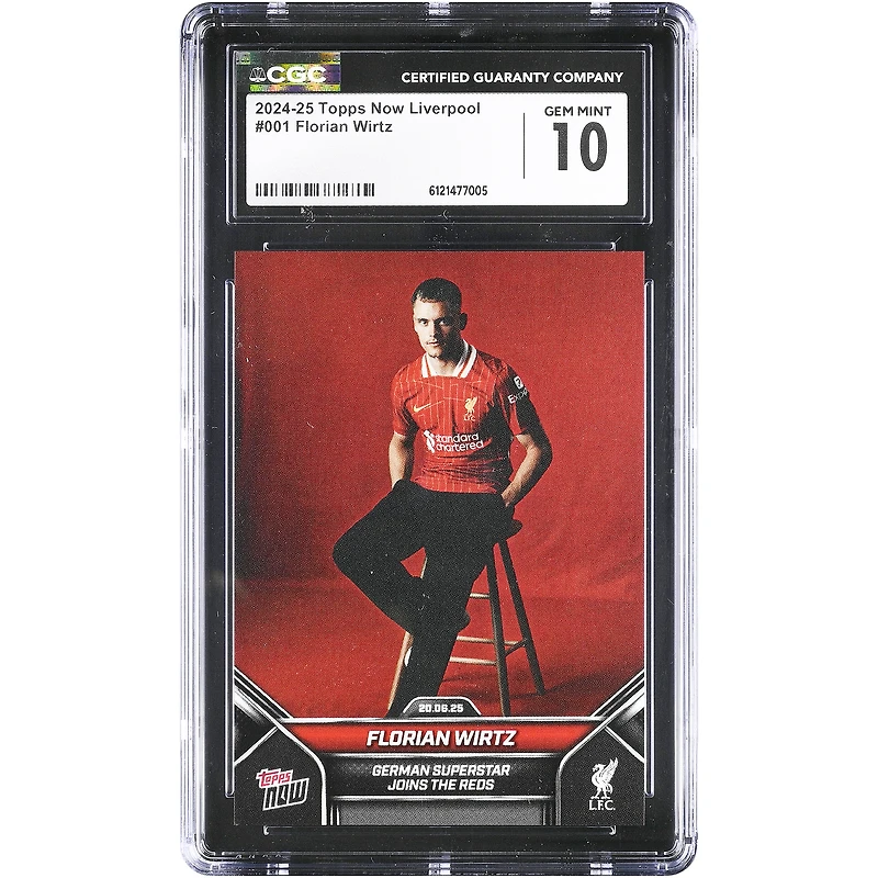 Florian Wirtz Liverpool 2024-25 Topps Now Liverpool German Superstar Joins the Reds #1 CGC Authenticated Card