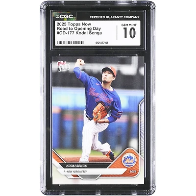 Kodai Senga New York Mets 2025 Topps Now Road to Opening Day #OD-177 CGC Authenticated 10 Card