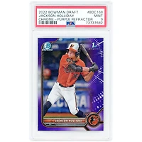 Jackson Holliday Baltimore Orioles 2022 Bowman Draft Chrome Purple Refractor #BDC-168 #231/250 PSA Authenticated 9 Card