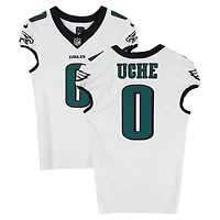 Josh Uche Philadelphia Eagles Game-Used #0 White Jersey vs. Green Bay Packers on November 10, 2025