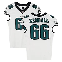 Drew Kendall Philadelphia Eagles Game-Used #66 White Jersey vs. Green Bay Packers on November 10, 2025