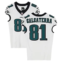 Grant Calcaterra Philadelphia Eagles Game-Used #81 White Jersey vs. Green Bay Packers on November 10, 2025