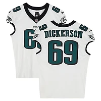 Landon Dickerson Philadelphia Eagles Game-Used #69 White Jersey vs. Los Angeles Rams on September 21, 2025