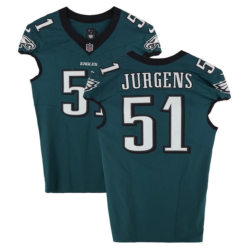 Cam Jurgens Philadelphia Eagles Game-Used #51 Midnight Green Jersey vs. Dallas Cowboys on September 4, 2025