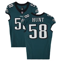 Jalyx Hunt Philadelphia Eagles Game-Used #58 Midnight Green Jersey vs. Dallas Cowboys on September 4, 2025