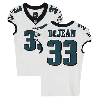 Cooper DeJean Philadelphia Eagles Game-Used #33 White Jersey vs. Los Angeles Chargers on December 8, 2025