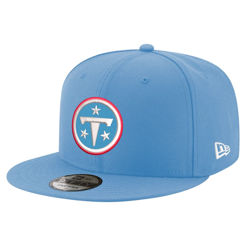 Men's New Era  Light Blue Tennessee Titans Primary Logo 9FIFTY Snapback Hat