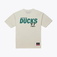 Men's Mitchell & Ness Cream Anaheim Ducks Core Plus T-Shirt
