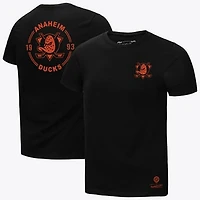 Men's Mitchell & Ness Black Anaheim Ducks Core Penalty Box 3.0 T-Shirt