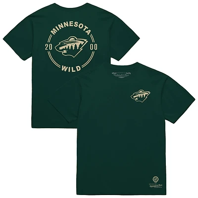 Men's Mitchell & Ness Green Minnesota Wild Core Penalty Box 3.0 T-Shirt